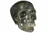 Carved, Grey Smoky Quartz Crystal Skull #151211-1